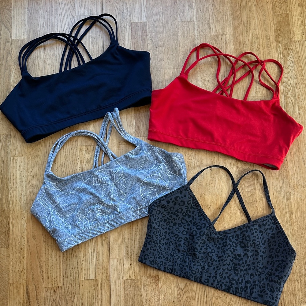 Bundle of four medium impact GAP sports bras